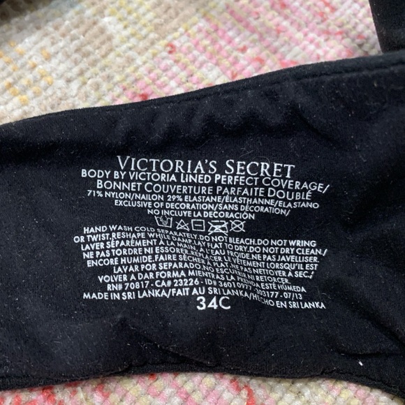 Victoria’s Secret bra, Body by Victoria, 34C black - Picture 3 of 3